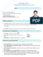 Curriculum Vitae Administrateur Réseaux Et Services: Informations Personnelles