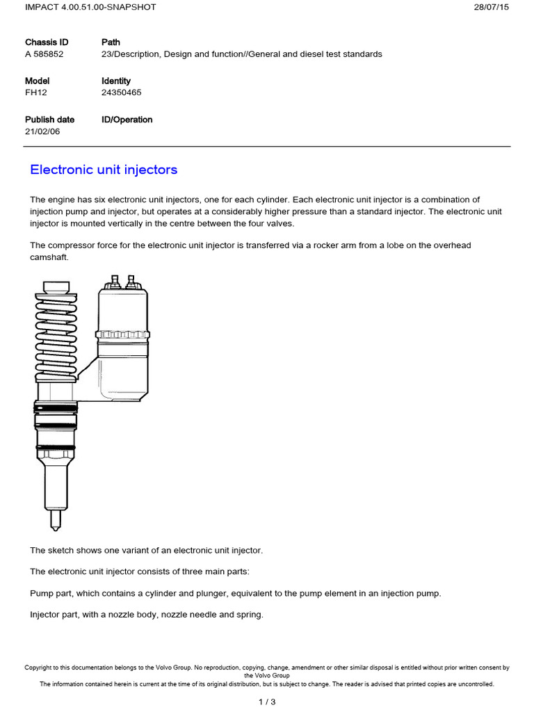 Electronic Unit Injector | PDF | Fuel Injection | Mechanical Engineering