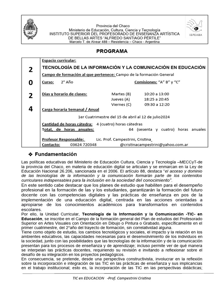 TIC en Educación: Formación Docente 2.0 | PDF | Maestros | Plan de estudios