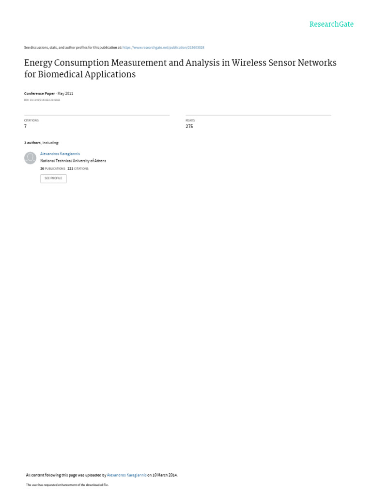 Energy Consumption Measurement and Analysis in Wir | PDF | Wireless ...