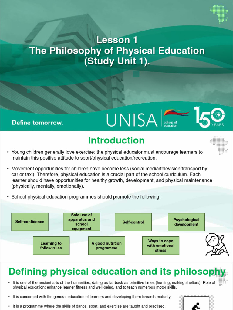 Lesson 1 - The Philosophy of Physical Education | PDF | Physical ...