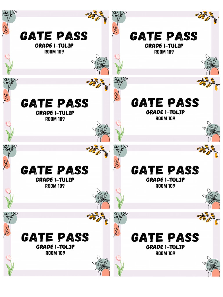 Gate Pass | PDF