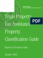 Texas Property Tax Assistance Property Classification Guide: Reports of Property Value January 2022