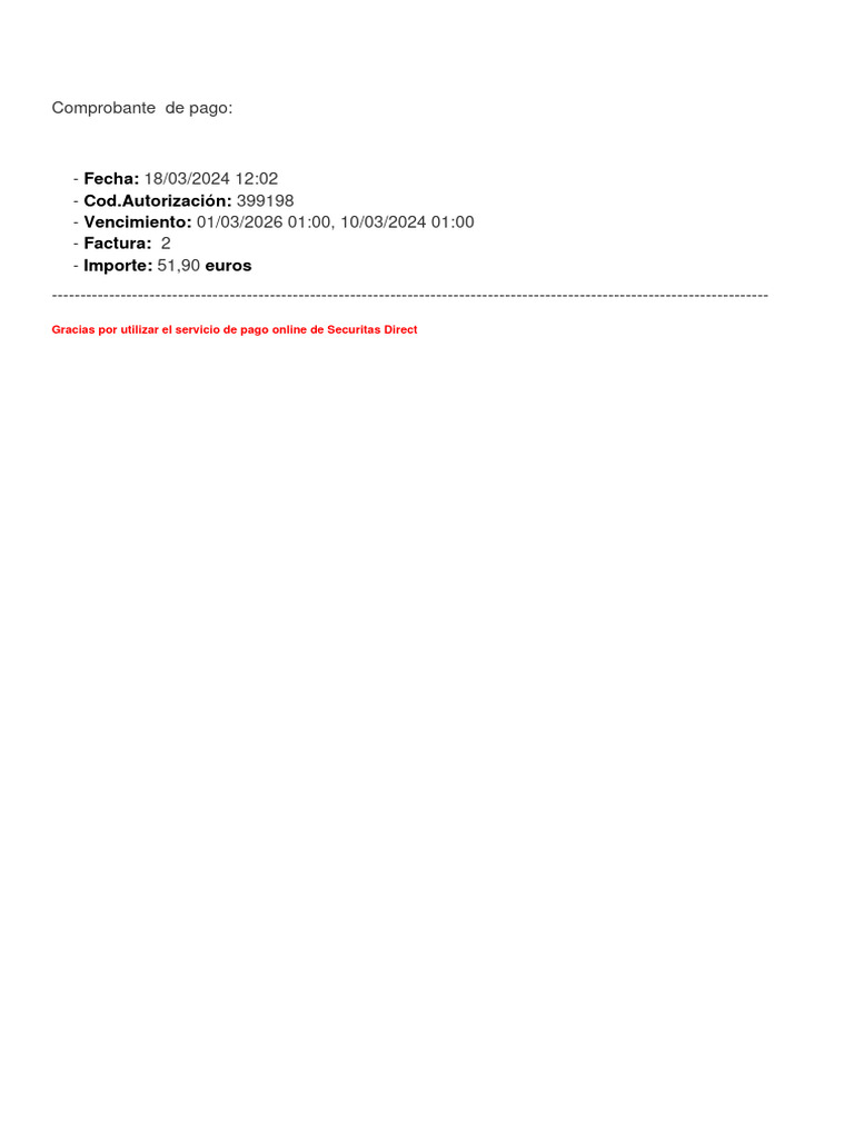 Justificante de Pago | PDF