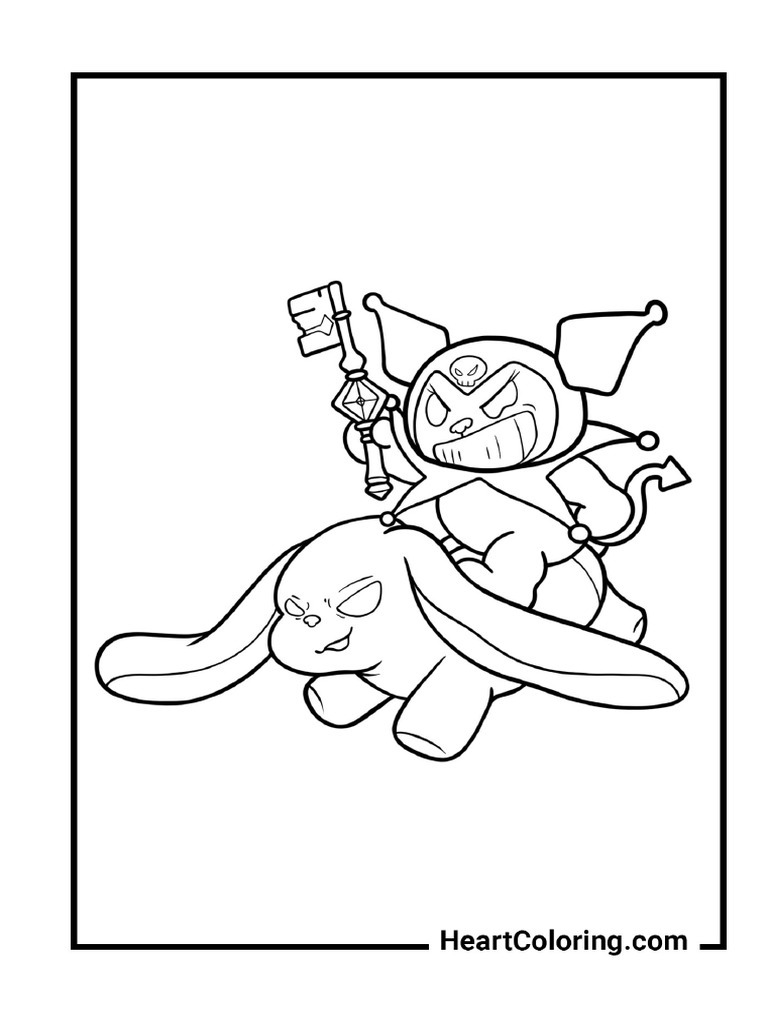 253 Kuromi Riding On A Baku Kuromi Coloring Pages | PDF