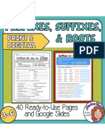 Prefixes Suffixes and Roots Worksheets RL