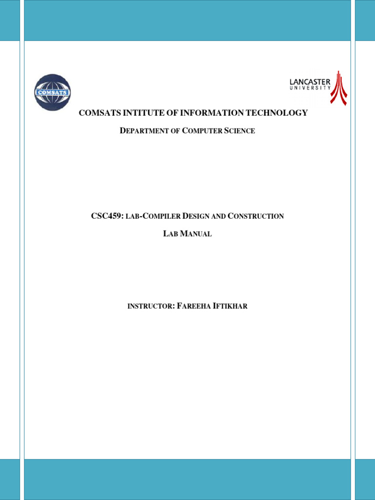 Compiler Design Lab Manual Overview | PDF | Computer Programming | Compiler