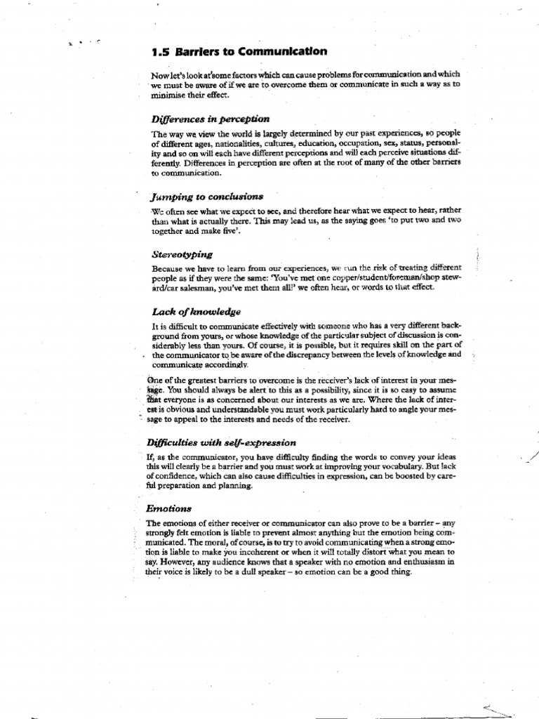 BARRIERS TO COMMUNICATION SCHOLARLY ARTICLES visual data 4