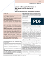 Evaluation of Changes in Salivary PH After Intake