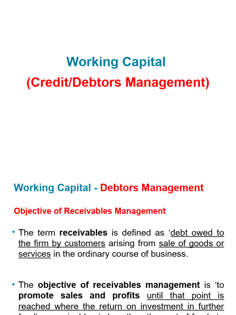 Credit Management Pdf Credit Finance Money Management