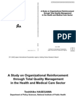 A Study On Organizational Reinforcement Through Total Quality Management in The Health and Medical Care Sector