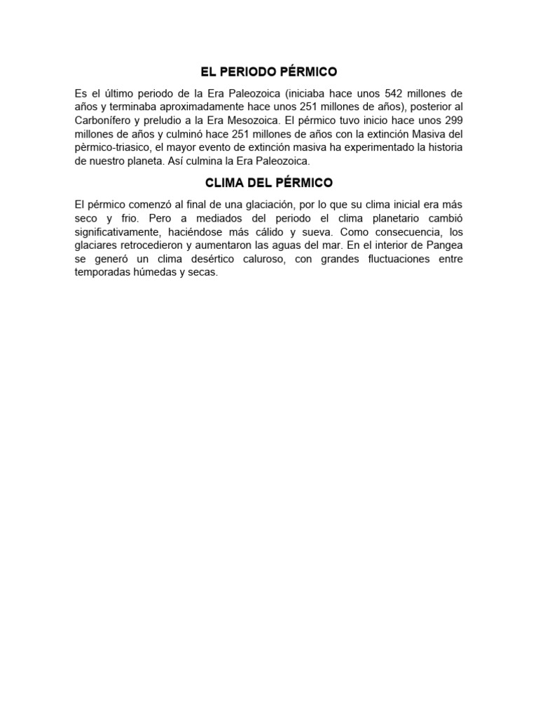 El Período Pérmico y su Extinción | PDF | Ciencias sociales