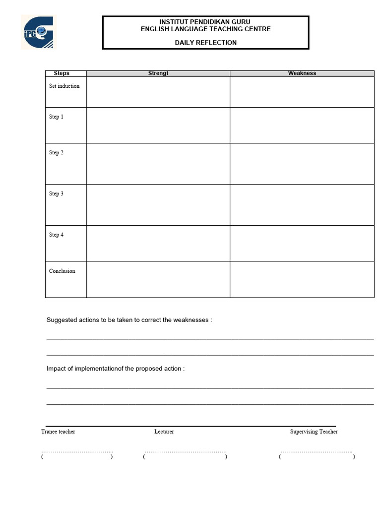 Daily Reflection on English Teaching Methods | PDF | Technology ...