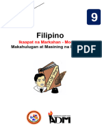 Filipino9 - Q4 - Mod9 Makahulugan at Masining Na Monologo - v4