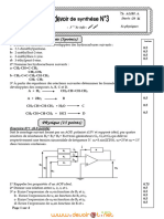 Devoir de Synthèse N°3 - Sciences Physiques - 3ème Informatique (2009-2010) MR ALIBI ANOUAR