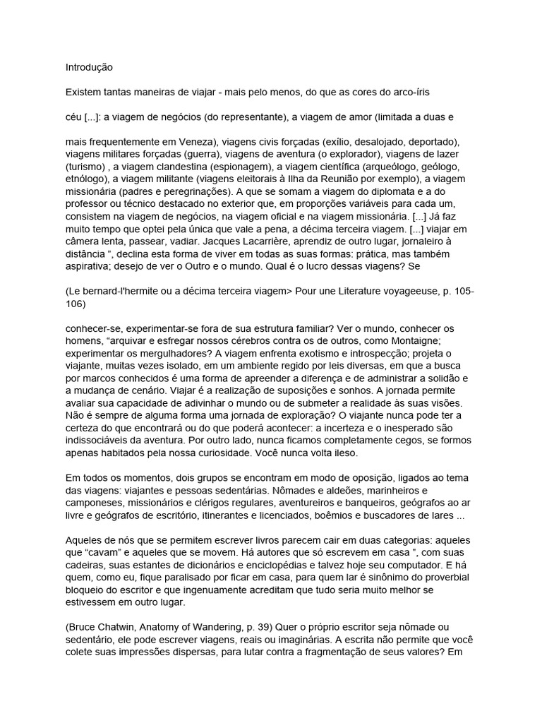 GANNIER. Literatura de Viagem (Lens) | PDF | Realidade
