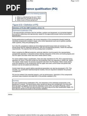6.G Performance qualification (PQ)