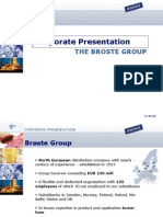 The Broste Group Corporate Presentation
