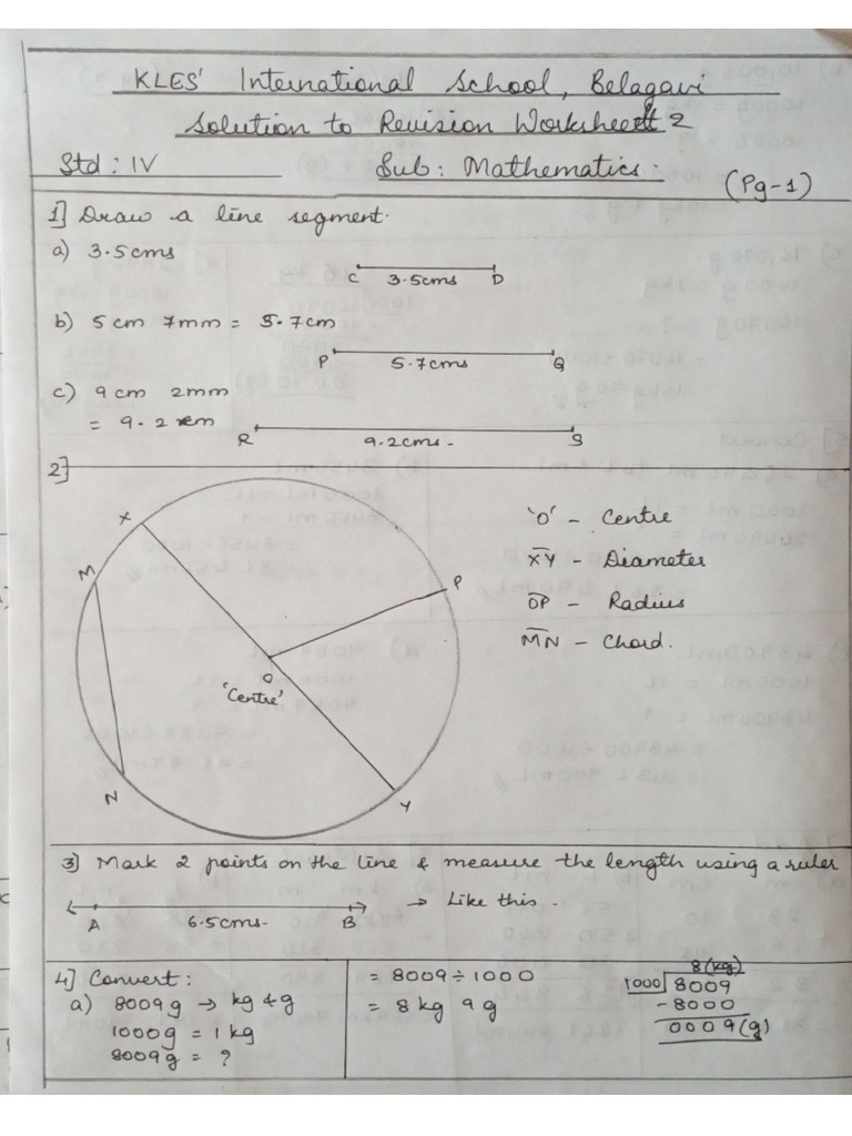 Solution To Revision WRKSHT 2 STD 4 | PDF