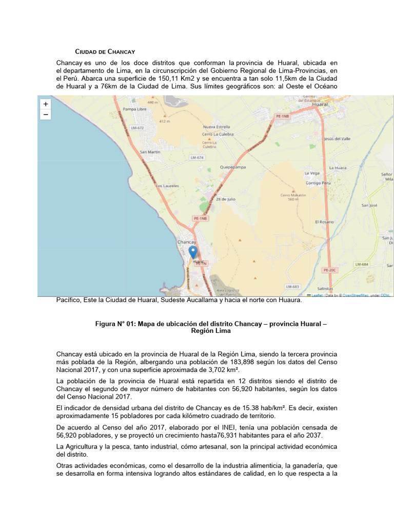 Ubicación y características de Chancay | PDF | Agua | Tubería ...