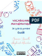 Vocabulaire Mathématique 3e Cycle Du Primaire - Guide