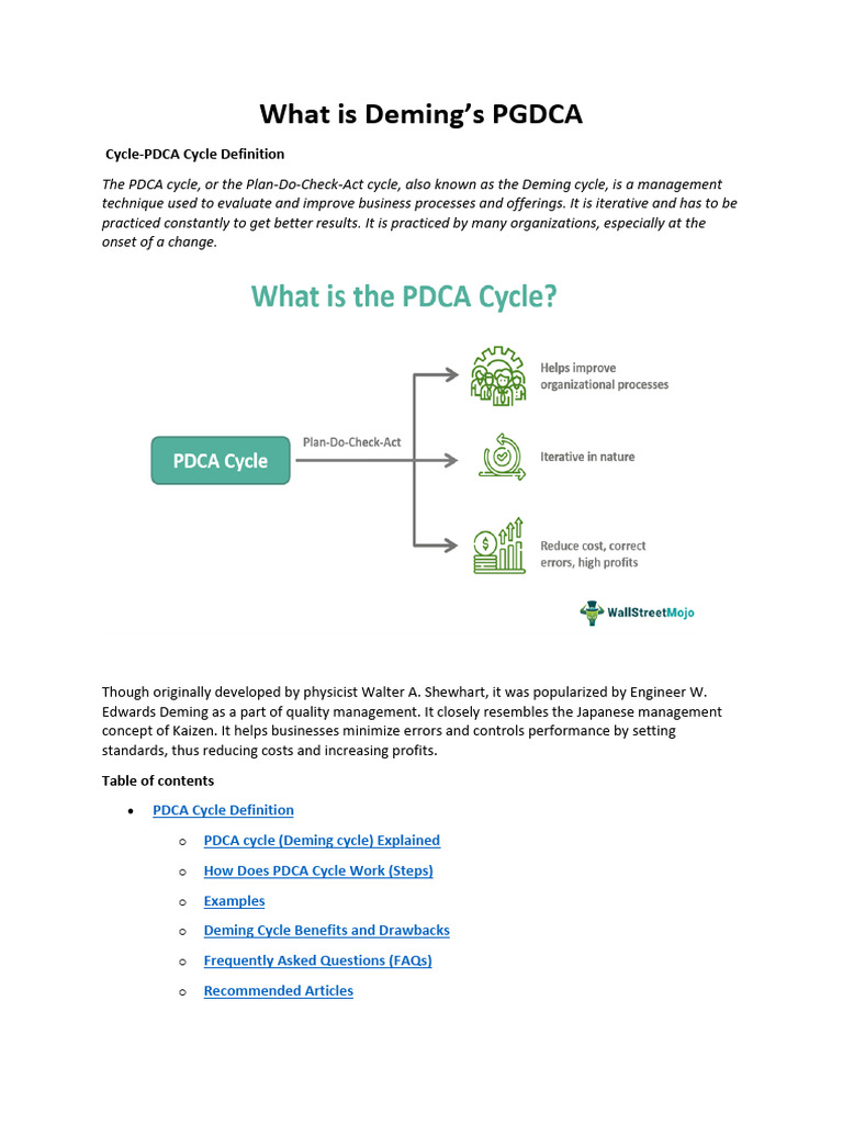 what-is-demings-pgdca-cycle-pdf-business-business-economics