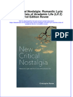 Textbook Ebook New Critical Nostalgia Romantic Lyric and The Crisis of Academic Life Lit Z 1St Edition Rovee All Chapter PDF