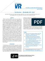 Use of Ebola Vaccines - Worldwide, 2021-2023: Weekly / Vol. 73 / No. 16 April 25, 2024