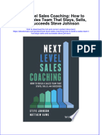 Textbook Ebook Next Level Sales Coaching How To Build A Sales Team That Stays Sells and Succeeds Steve Johnson All Chapter PDF