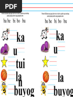 Pagsasanay Sa Pagsulat at Pagbasa Sa Filipino Worksheet | PDF