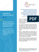 Defensoría de La Niñez Detectó Un Aumento Del 70% en Expulsiones y Cancelaciones de Matrícula