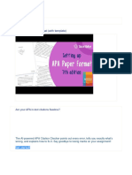 How To Set Up APA Format (With Template) : Are Your APA In-Text Citations Flawless?