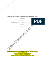 NURS FPX 6111 Assessment 1 Course Definition and Alignment Table