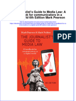 Textbook Ebook The Journalists Guide To Media Law A Handbook For Communicators in A Digital World 6Th Edition Mark Pearson All Chapter PDF