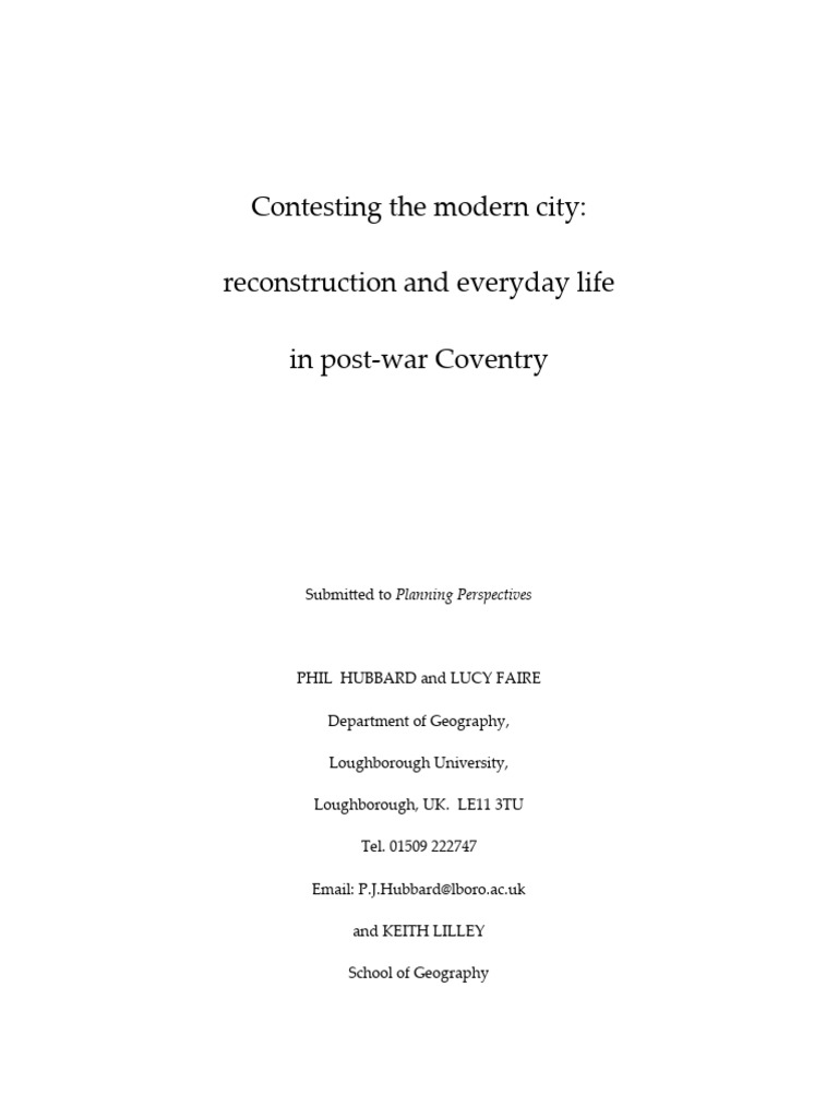 Planning Perspectives Pdf Space Oral History