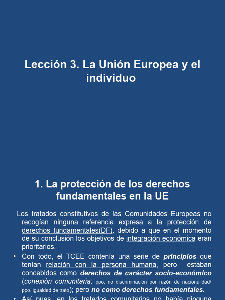 Derechos Fundamentales en la UE | PDF | Convenio europeo de derechos ...
