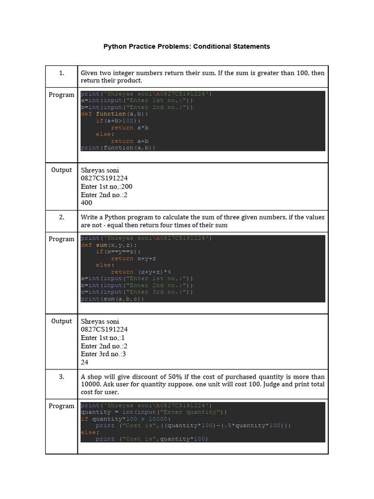 Conditional Statement | PDF | Function (Mathematics)