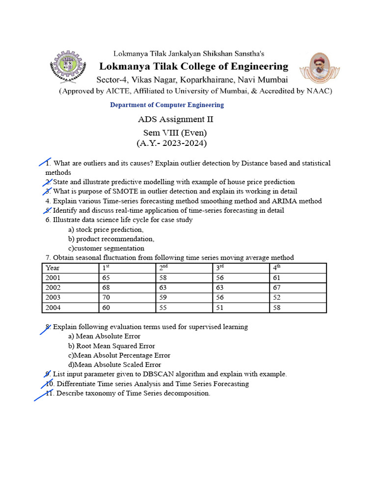 Computer Engineering ADS Assignment II Overview | PDF