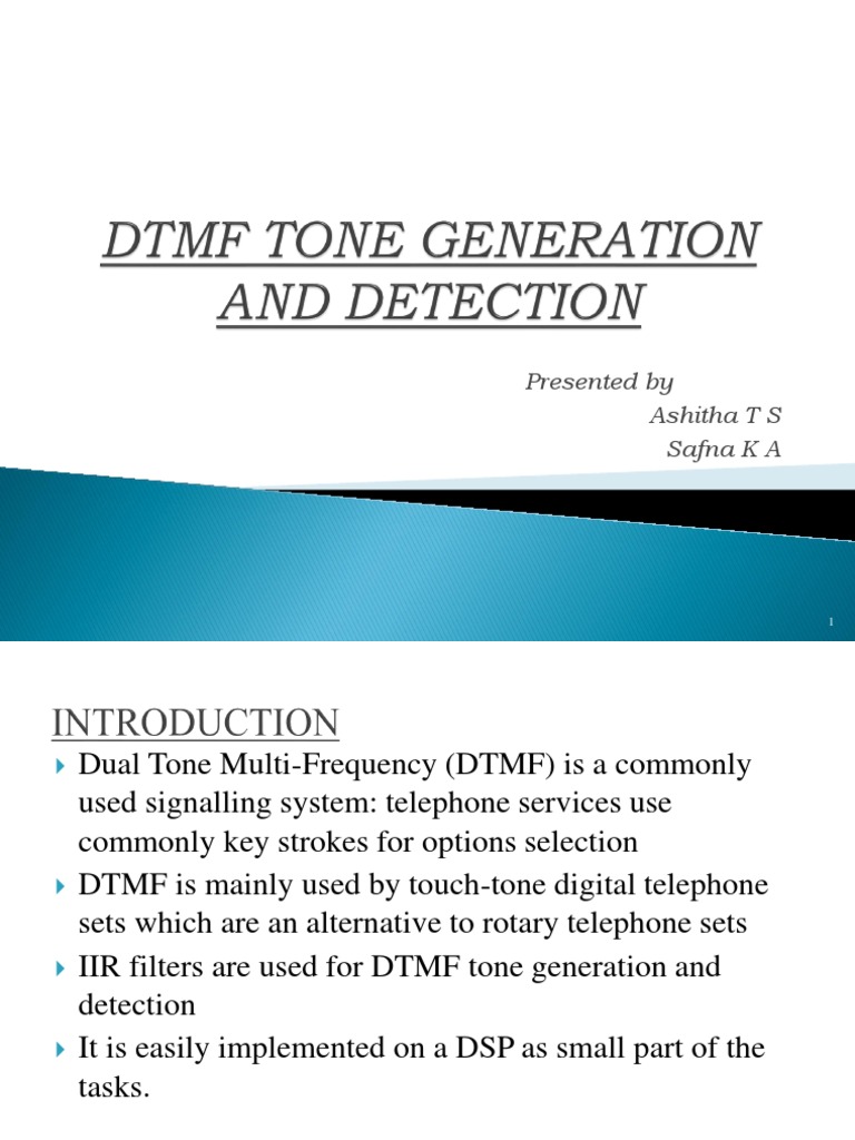 DTMF | PDF | Discrete Fourier Transform | Algorithms