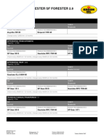 Product Recommendation Subaru (EU) Forester SF Forester 2.0 (1997-1998)