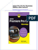 Textbook Ebook Adobe Premiere Pro CC For Dummies 1St Edition John Carucci All Chapter PDF