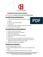 Documentos Petición Familiar