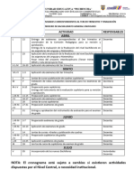 Cronograma de Actividades Terceros de Bachillerato-2