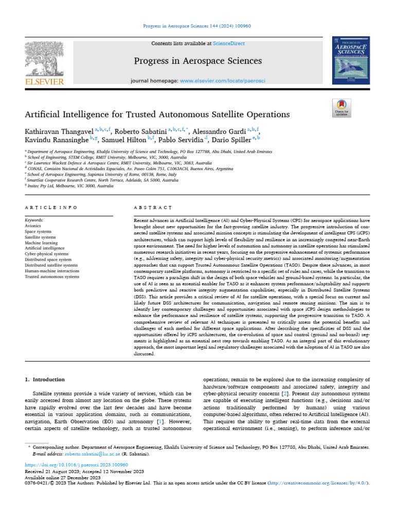 AI in Autonomous Satellite Ops | PDF | System | Artificial Intelligence