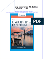 Textbook Ebook The Leadership Experience 7Th Edition Richard L Daft All Chapter PDF