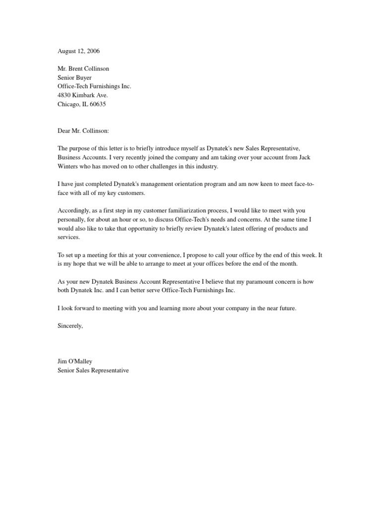 Introduction Letter Self Introduction To Client