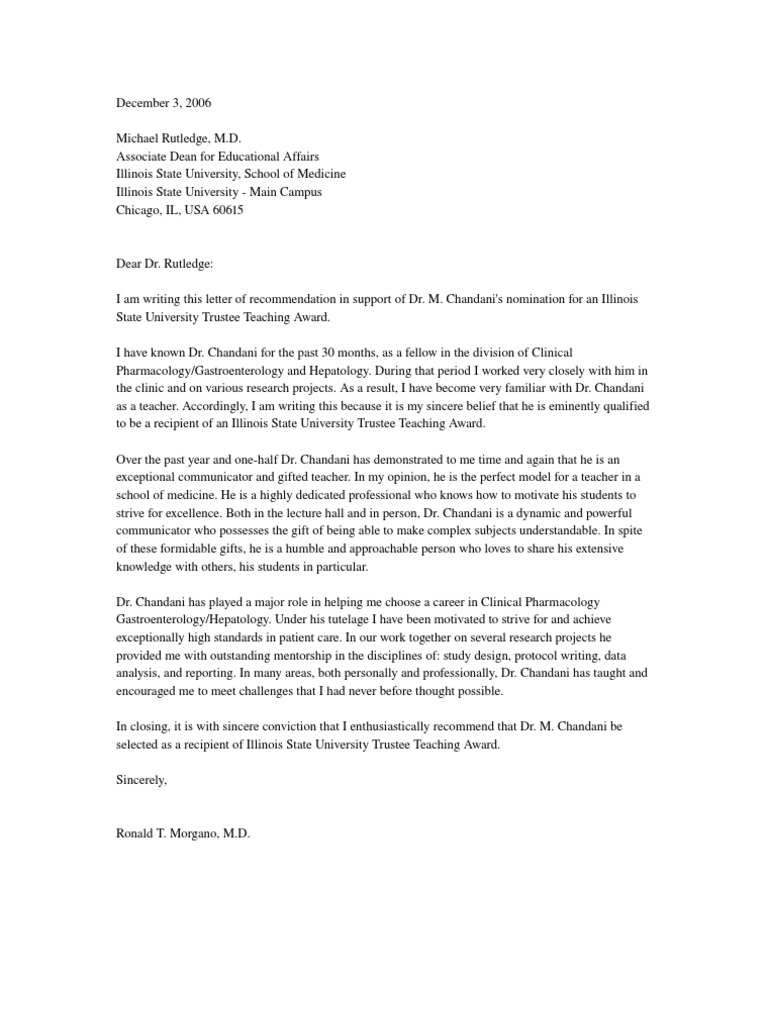 letter of recommendation to recognize a volunteer worker