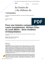 Pour Une Histoire Comparée Des Cours Européennes. Norbert Elias Et Louis Marin - Deux Modèles D'interprétation