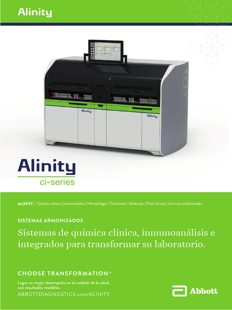 Alinity: Innovación en Laboratorios Clínicos | PDF | Laboratorios ...