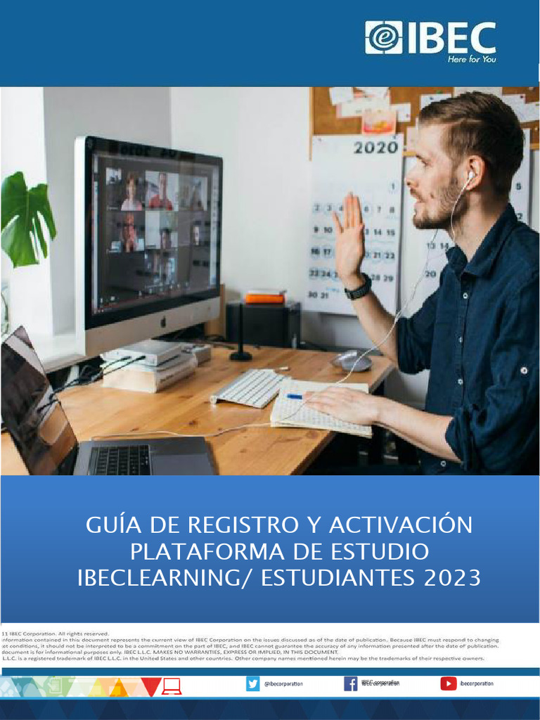 Guía de Registro IBEC Learning 2023 | PDF